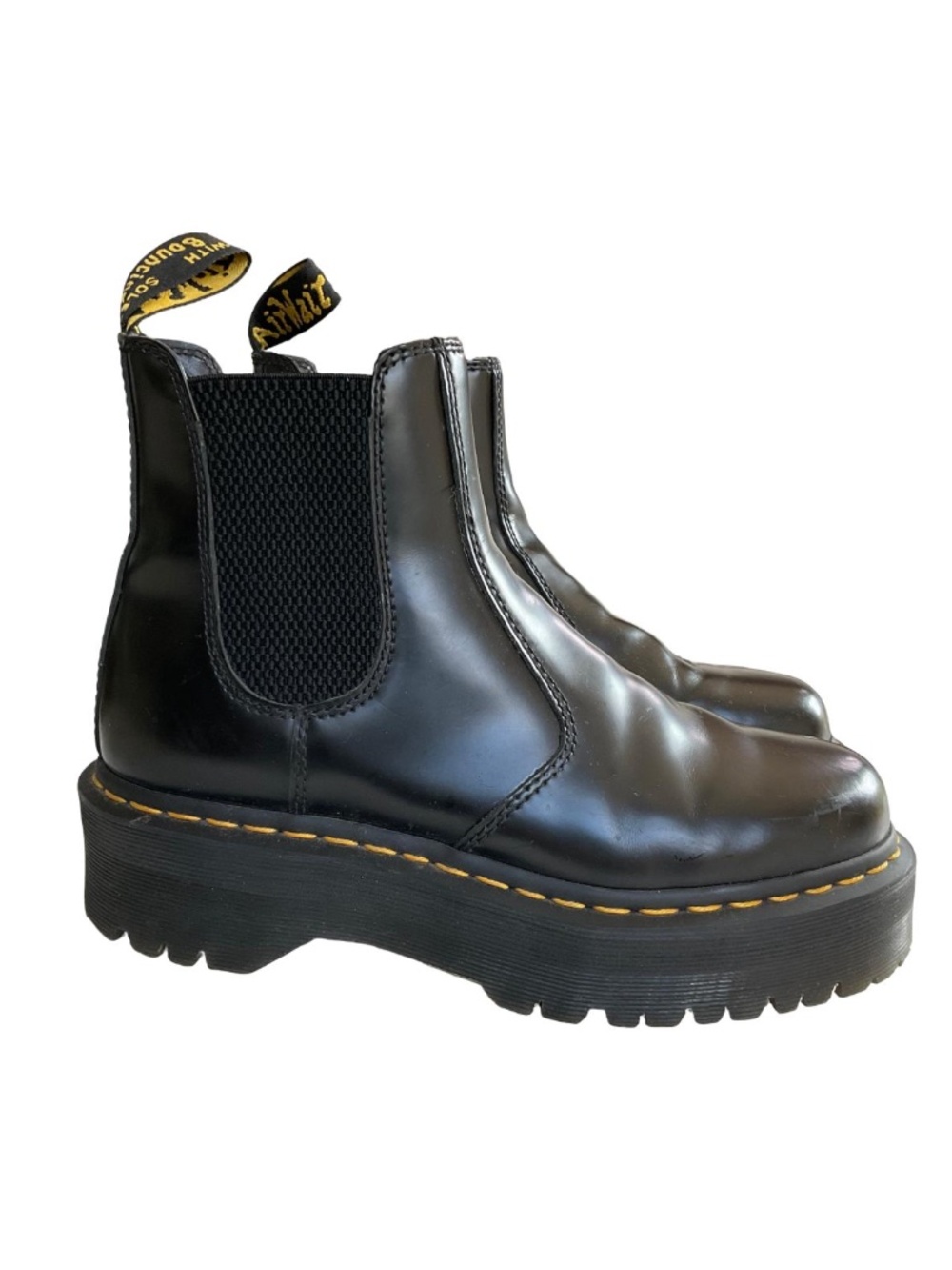 Doc Martens 2976 Quad Smooth Leather Platform Chelsea Boots - Picture 3 of 13
